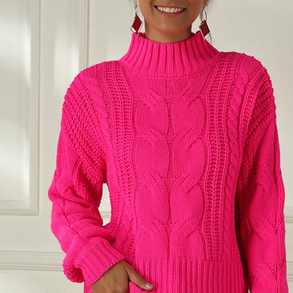 

gorgeous womens sweater ladies pullover loose long sleeve sweater knitwear blouse pink female sweaters female clothes, White;black
