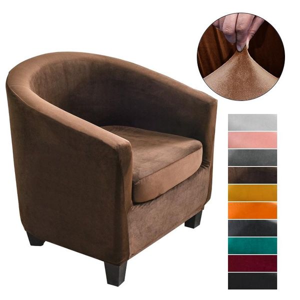 

chair covers velvet club cover elastic tub slipcover removable sofa slipcovers spandex armchair for bar counter living room