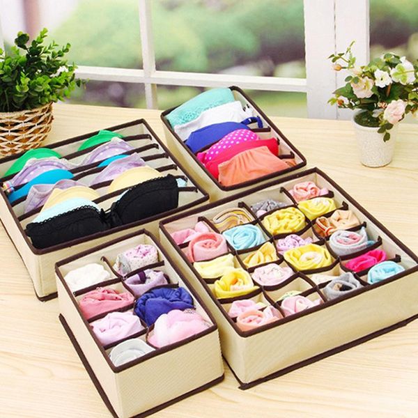 

storage baskets 1 pcs underwear bag box wardrobe drawer foldable bra tie sock household items