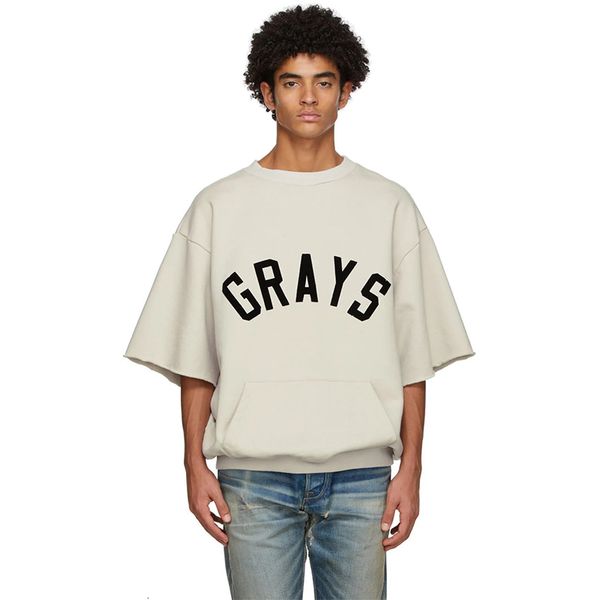 

2021 new 7-point-sleeve fog essentials female male sweatshirt 1:1 better quality grays gathering crewneck baseball shirt 2dp2, Black