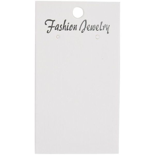 

100pcs white earrings jewelry display cards 9x5cm, Pink;blue