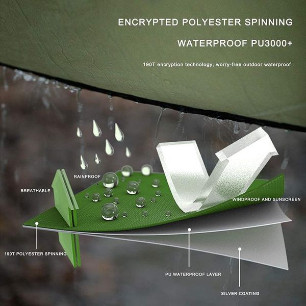 

hammock rain tent tarp waterproof windproof camping shelter sunshade portable beach sun shelter camping tent for