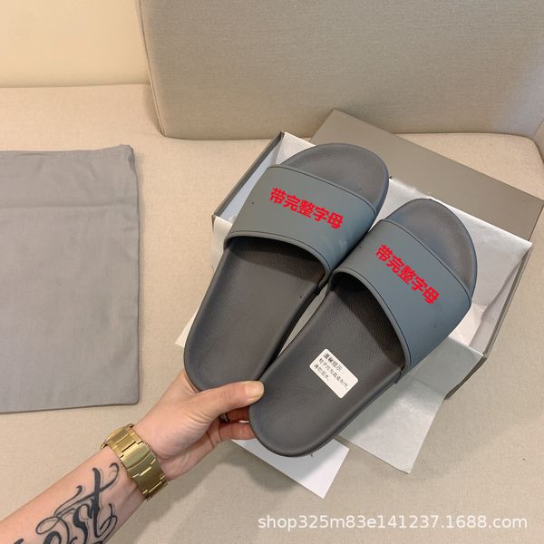 

slippers 2021 summer new b paris letter men's and women's slippers zly, Black