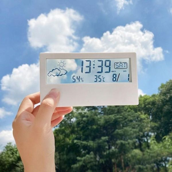 

desk & table clocks led digital smart alarm clock mute calendar deskelectronic temperature battery powered