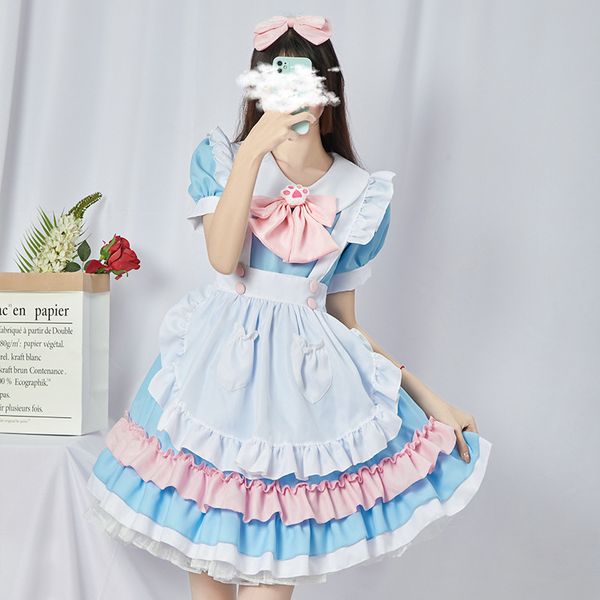 

anime costumes daily japanese maid college style maid dress cos dress lolita dress cosplay costumes, Black