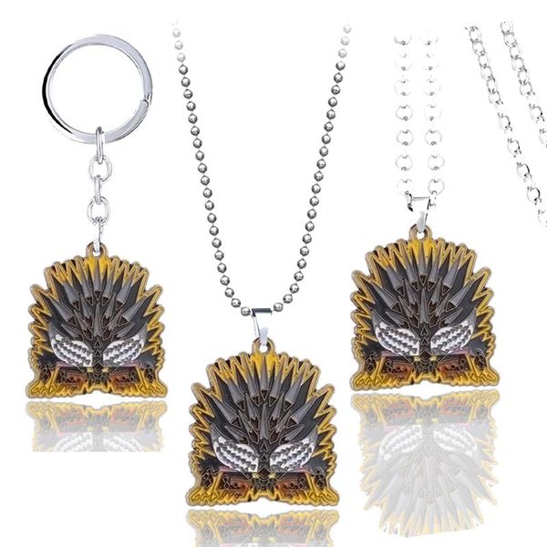 

keychains game mhw key chain necklaces monster nergigante pendant necklace metal keychain keyrings gift jewelry for mens, Silver