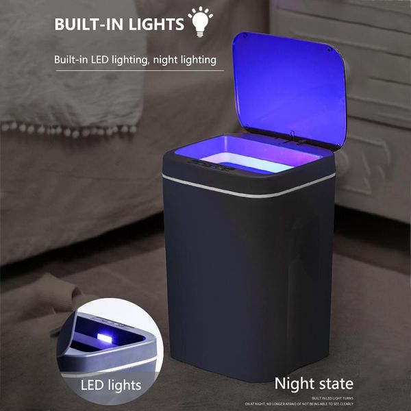

waste bins air lite bin chargeable smart trash can automatic rubbish sensor usb batteries