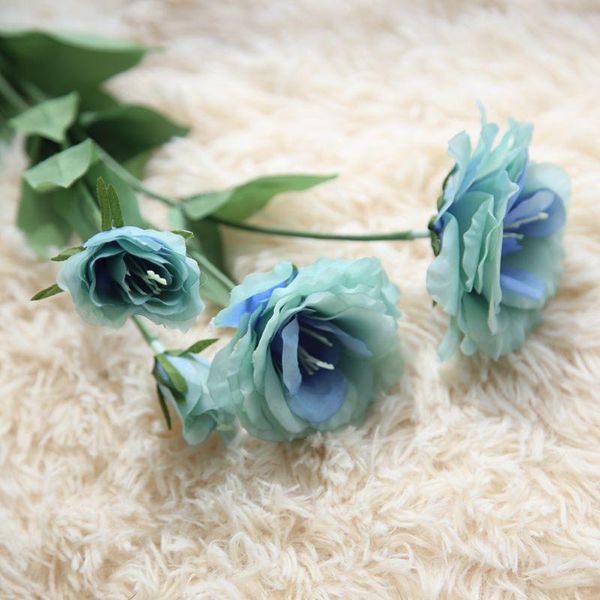 

artificial 4 eustoma flowers flowers home wedding party holiday decoration holding diy fake z0416#g20