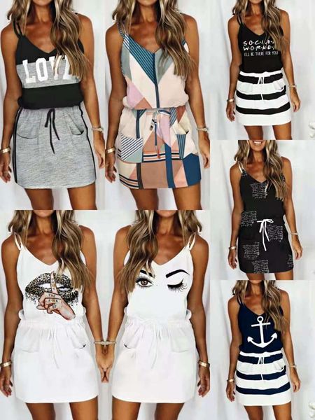 

popular summer women's casual lace up striped drawstring dress, Black;gray