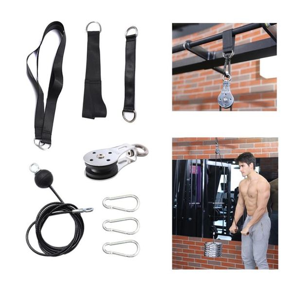 

resistance bands fitness pulley cable system diy loading pin lifting triceps rope machine workout adjustable length home gym sport accessory