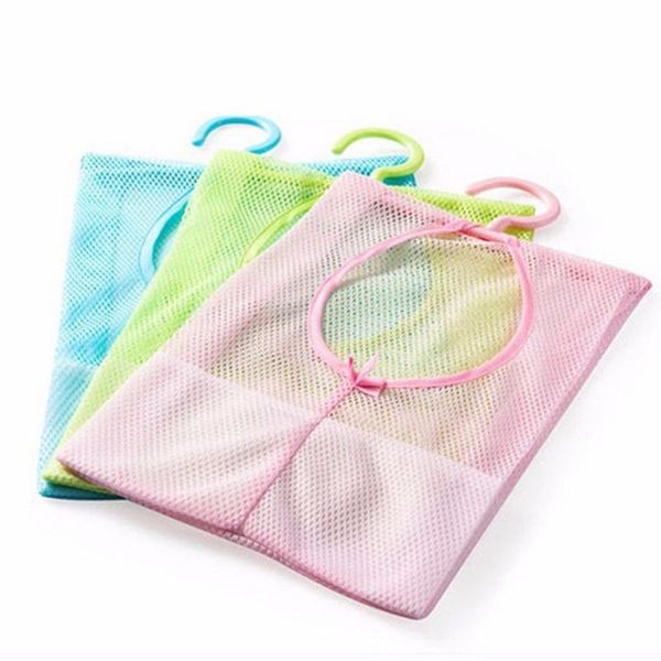 

storage bags hanging polyester mesh bag kitchen wardrobe cosmetics sundries organizer underwear clothes