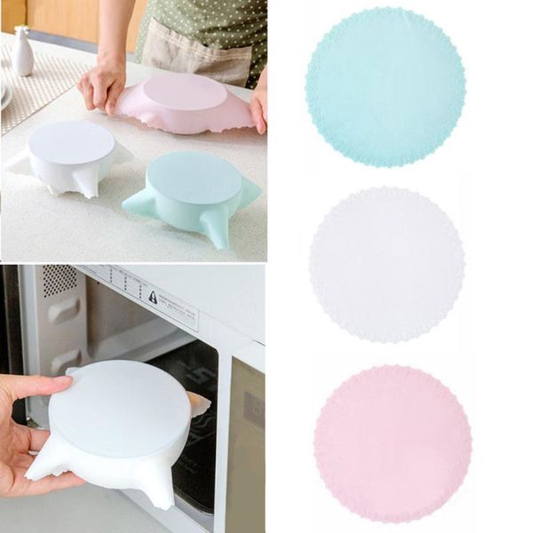 

food savers & storage containers 3pc silicone bowl cover lid refrigerator preservative film reusable stretchable container seal kitchen baki