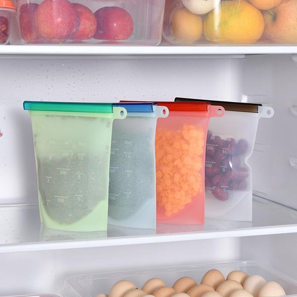 

food savers & storage containers bags reusable silicone forsandwich, liquid, snack, lunch, fruit, er airtight seal
