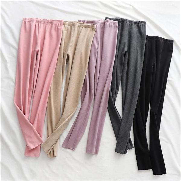 

autumn winter warm cotton women legging full length pants high waist ladies fashion fitness slim l438, Black