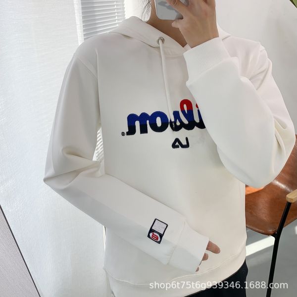 

21 feijia women's leisure sports loose pullover fl couple hooded sweater top, Black