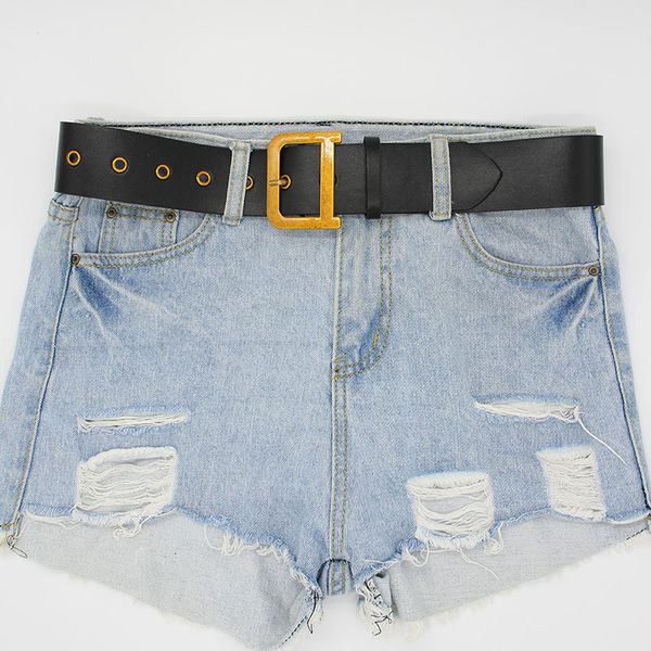 

designer new20ins leather belt woman dress waistband decorate fashion black 5cm wide luxury retro pin buckle belts for women, Black;brown