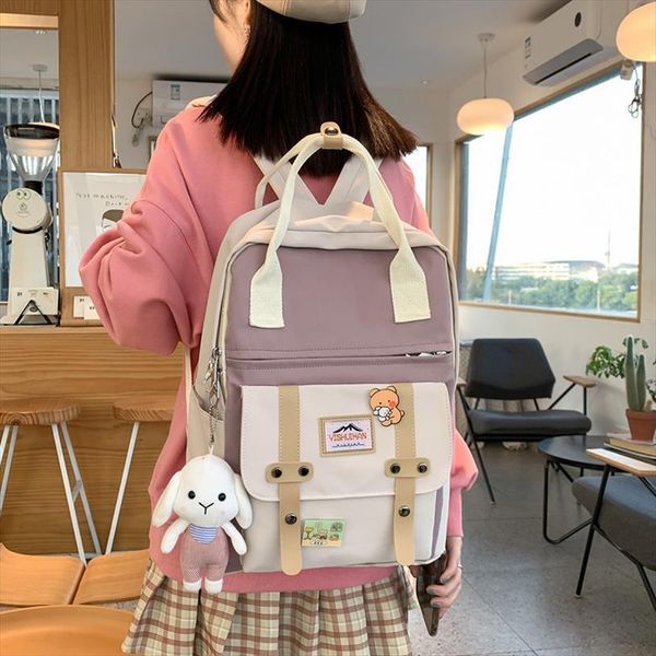 

college student female backpack travel fashion women school bag book ladies girl lapwaterproof nylon kawaii