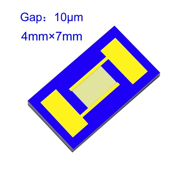 

10 micrometers interdigitated electrodes ide sputter gold mems monocrystalline silicon medical chemical sensor customize biosensor chip (4mm