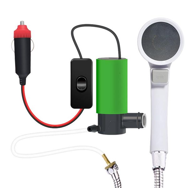 

parts portable car washer 12v camping shower high pressure power electric pump for outdoor travel