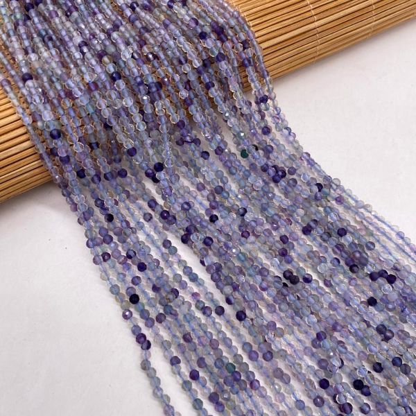 

other small beads natural stone faceted purple fluorite for jewelry making bracelet necklace accessories gift size 3mm