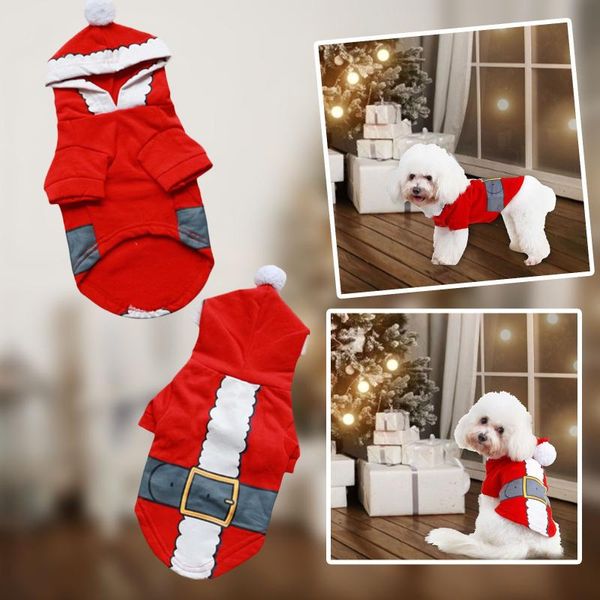 

cat costumes santa claus style pet dog sweaters shirt soft short sleeve comfortable cute clothes christmas costume puppy accessory