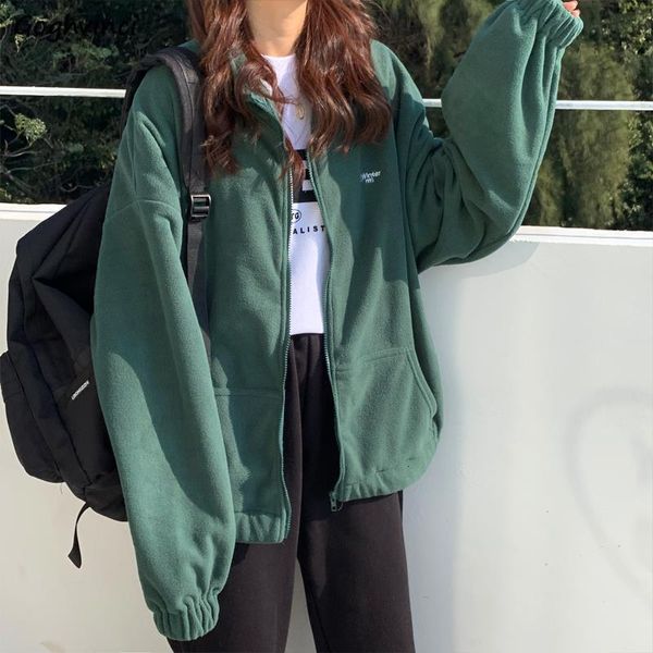 

hoodies womens zip up ulzzang oversize harajuku streetwear sll-match trendy popular simple daily stylish women hoodie bf chic, Black