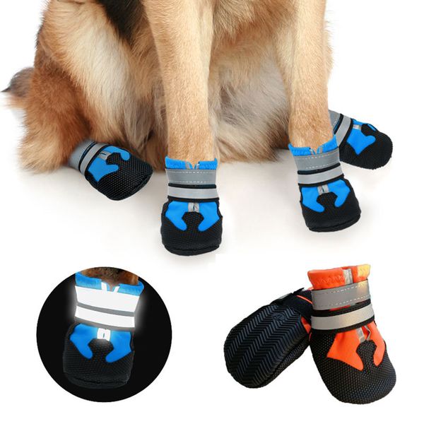 Copriscarpe per cani resistente all'usura, antiscivolo, impermeabile, scarpe per cani di medie e grandi dimensioni