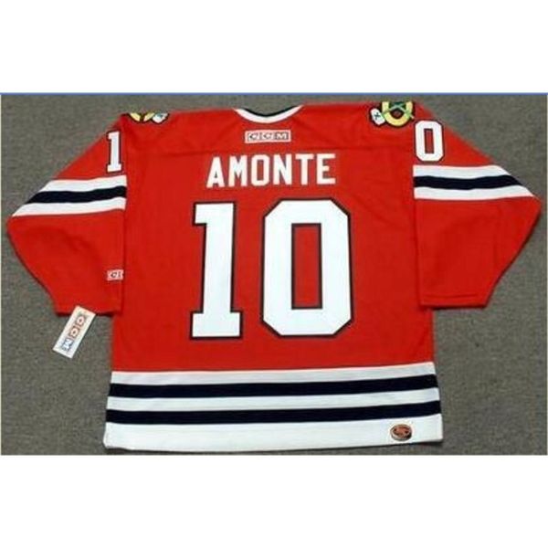 

goodjob men youth women vintage mens #10 tony amonte chicago blackhawks 2001 ccm hockey jersey size s-5xl or custom any name or number, Black