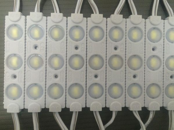 

1000pcs/lot 5730 3led injection led module 12v 3m adhesive with fog lens waterproof ip65 1.5w white led sign for shop banner