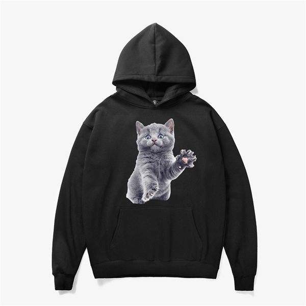 

mr.1991inc&miss go brand men 3d plus velvet inner printed funny hip hop hoodies streetwear hooded fashion style 201020, Black