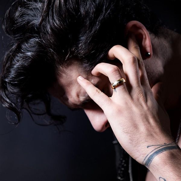 

wedding rings stainless steel for men and women titanium ring, Slivery;golden