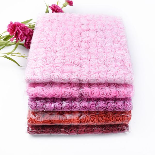 

144 uds artificial foam mini rose flowers wedding home decoration christmas sewing bridal gift box wreath plant bouquet