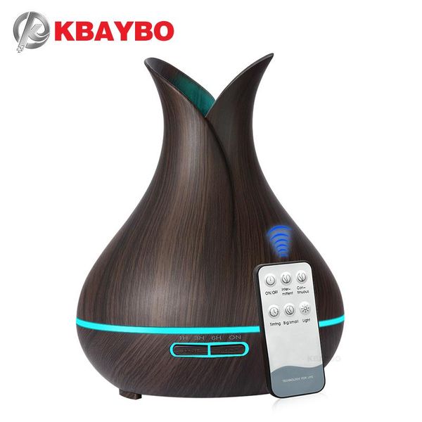 

air humidifier electric ultrasonic aroma essential oil diffuser wood grain purifier mist maker led light for homefor office home