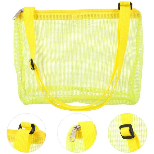 

storage bags seashell mesh tote shell bag beach useful colorful nets