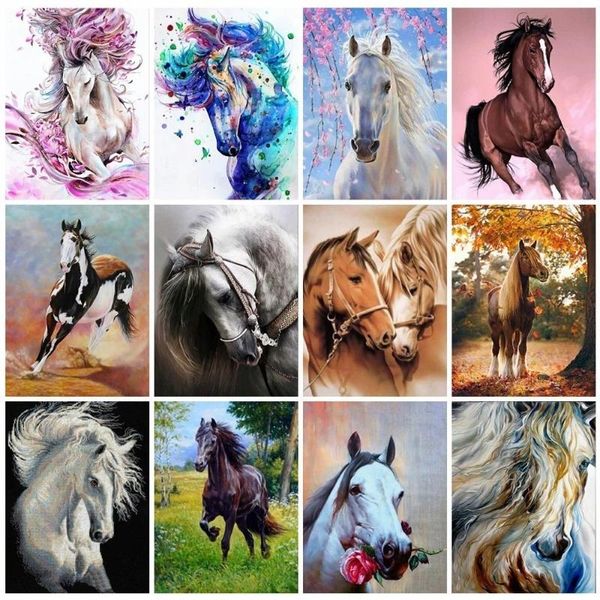 

diamond painting animal pattern paint, horse inlay embroidery, home decoration, diy
