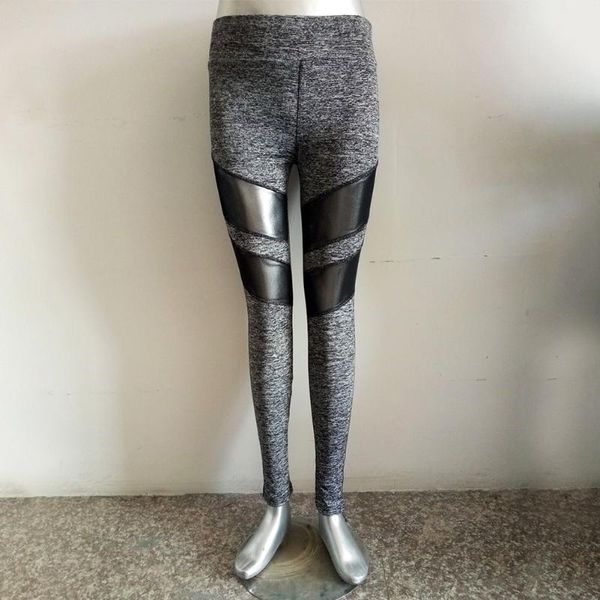 

women long mesh patchwork slim solid gyms casual stretch sports wear fashion fitness high waist yoga pants training push up, White;red