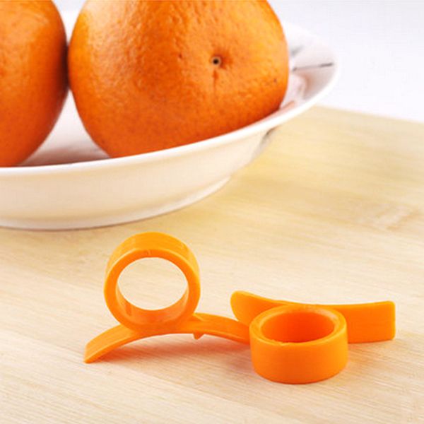 Küche Gadgets Kochwerkzeuge Peeler Parer Finger Typ Öffnen Orange Peel Orange Gerät WY1529