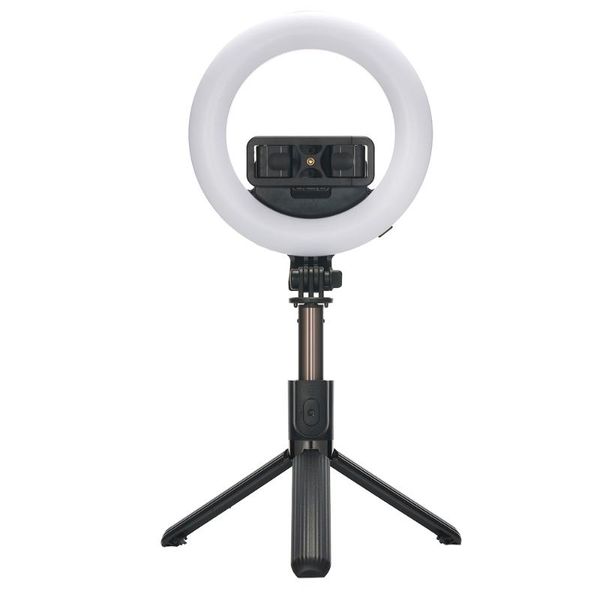 

selfie monopods 2021 l07 3 in 1 ring light wireless bluetooth remote shutter tripod handheld stick led for live stream