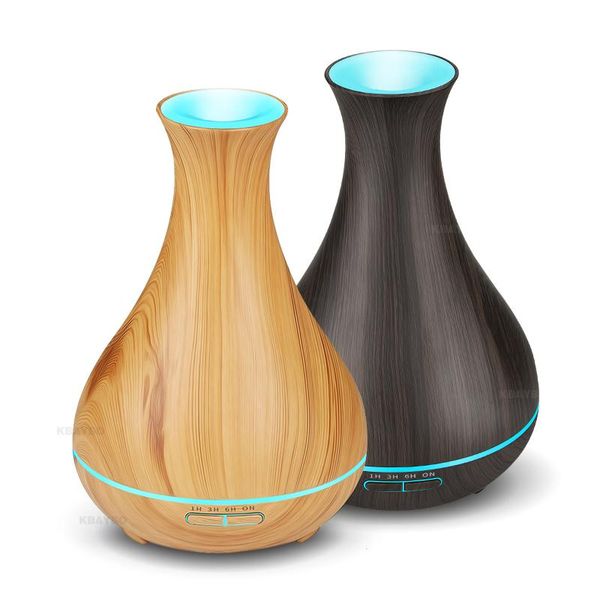 

kbaybo 550ml aroma essential oil diffuser electric wood grain ultrasonic cool mist humidifier for office home bedroom livingroom