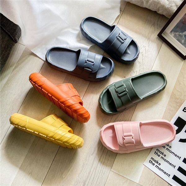 

slipper 2021 summer girls boys baby house slippers soft indoor bathroom slides home floor buckle solid women' flip flops, Black;grey