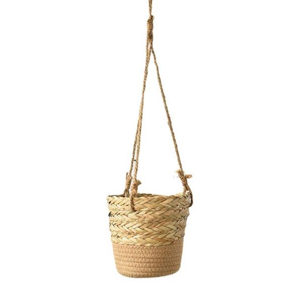 Outros suprimentos de jardim Planta Storage Cobertura Jute Corda Pendurado Plantador Woven Indoor Outdoor Flor Pot Soldores Macrame Hangers Opportune