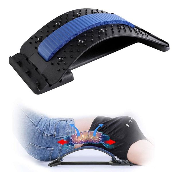 

resistance bands magnetic back stretcher lumbar spine traction massage pain support pressure therapy relax massager full body