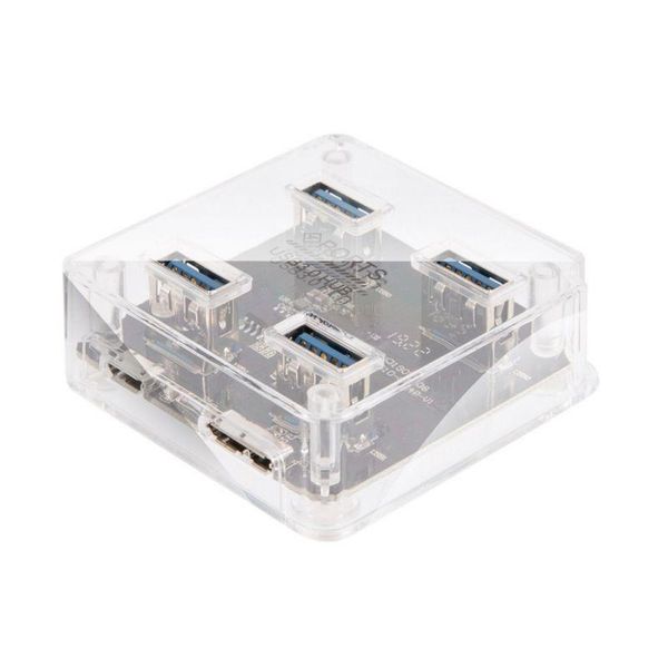 

hubs 4 port usb 3.0 hub 3 in 1 square super-speed 5gbps multi ports expander with cable for charging hard drive data transfer