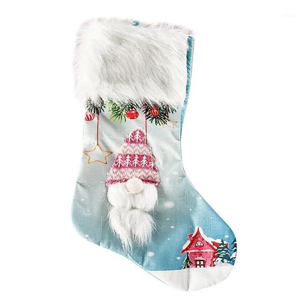 

christmas decorations led light large stockings for xmas holiday party fireplace home decorations, children's gift candy bag