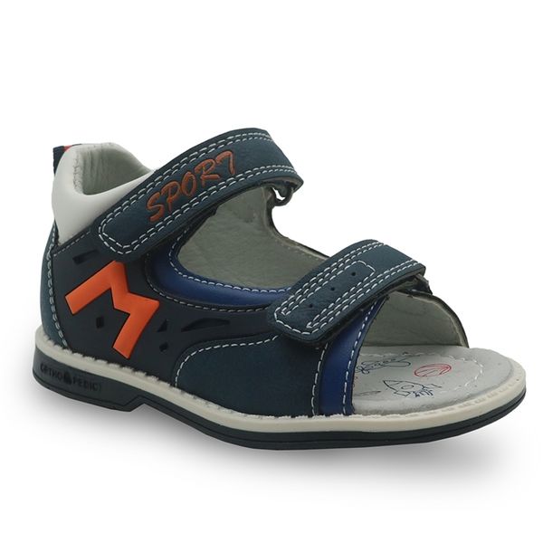 Apakowa Marca Kids Shoes New Summer Boys Sandálias PU Couro Flat Childs Sapatos para crianças Meninos Ortopédicos Sandálias do bebê 210306