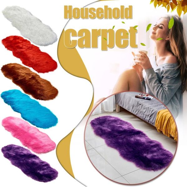 

carpets 1pc solid color artificial carpet home sofa bay window cushion living room bedroom blanket decoration #