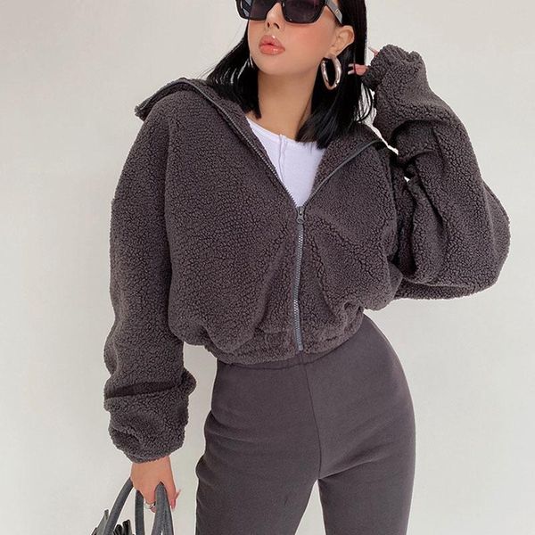 

women's jackets lady american detachable hooded lamb wool coat women winter fashion short jacket teddy hair korean 0hvz, Black;brown