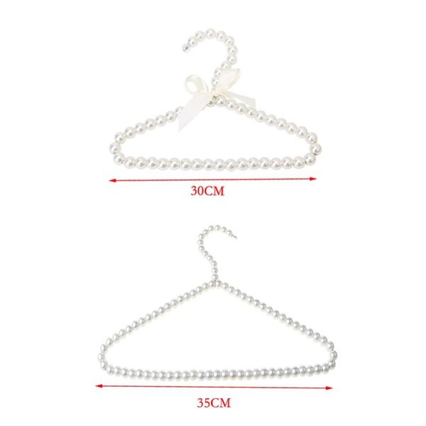 

plastic imitation pearl clothes hanger bow dress coat storage organizer dry rack hangers & racks