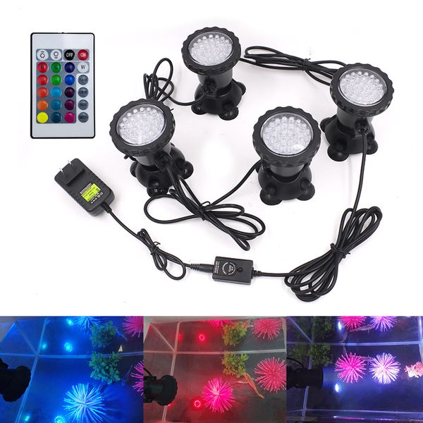 RGB LED Sualtı Işıkları IP68 Su Geçirmez Akvaryum Lambası Peyzaj Spot Işık Yüzme Havuzu Tankı Çeşmeler Gölet Su Bahçesi için