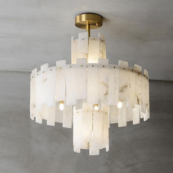 

pendant lamps modern marble all-copper living room chandelier creative high-end dining lamp tea study bedroom